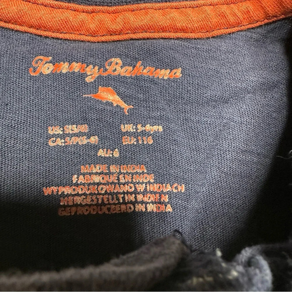 Tommy Bahama Long Sleeved Henley Shirt Blue Size 6 - Picture 6 of 16